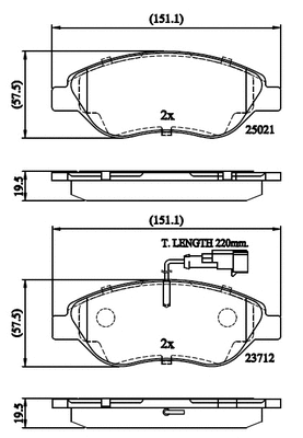 Brake Pad Set, disc brake (NP3045)