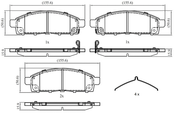 Brake Pad Set, disc brake (NP3026)