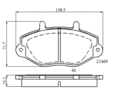 Brake Pad Set, disc brake (NP3085)