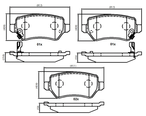 Brake Pad Set, disc brake (NP3046)