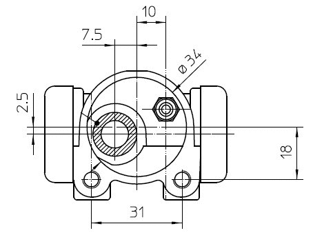 Wheel Brake Cylinder (NWC5019)