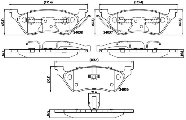 Brake Pad Set, disc brake (NP3065)