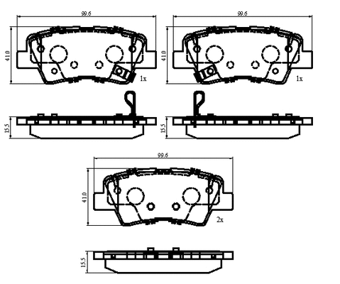 Brake Pad Set, disc brake (NP3017)