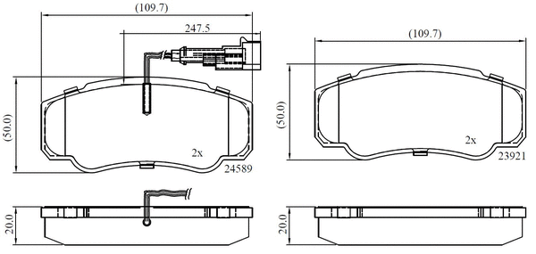 Brake Pad Set, disc brake (NP3043)