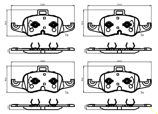 Brake Pad Set, disc brake (NP3016)