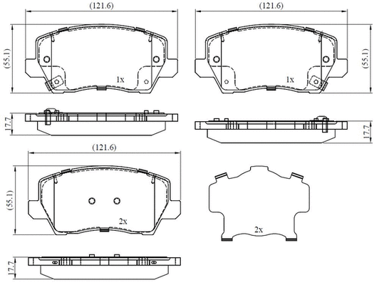 Brake Pad Set, disc brake (NP3073)