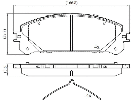 Brake Pad Set, disc brake (NP3089)