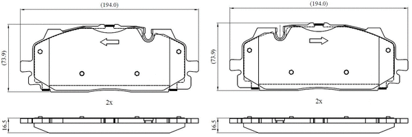 Brake Pad Set, disc brake (NP3009)