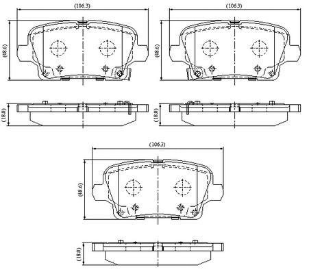 Brake Pad Set, disc brake (NP3082)