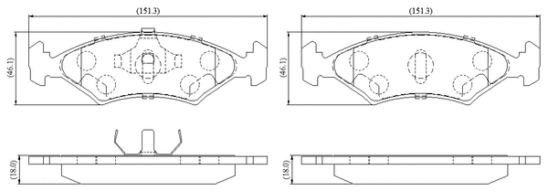 Brake Pad Set, disc brake (NP3112)