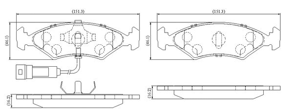 Brake Pad Set, disc brake (NP3120)