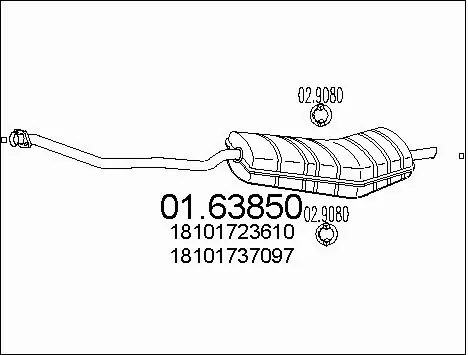 Rear Muffler (01.63850)