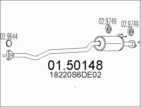 Centre Muffler (01.50148)