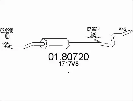 Centre Muffler (01.80720)