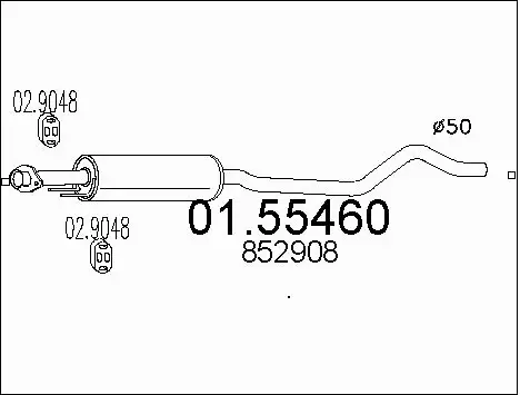 Centre Muffler (01.55460)