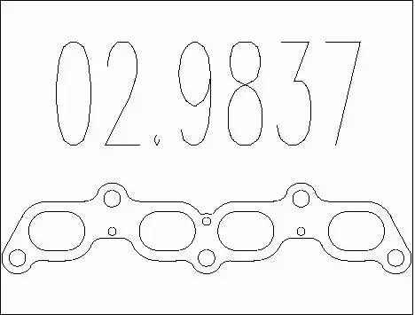 Gasket, exhaust pipe (02.9837)