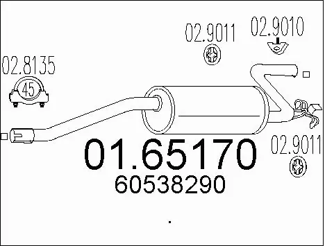 Rear Muffler (01.65170)