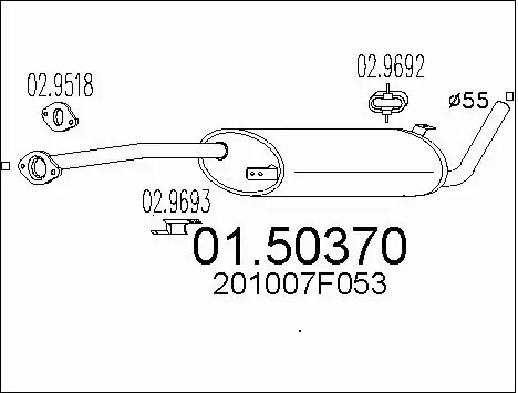 Centre Muffler (01.50370)