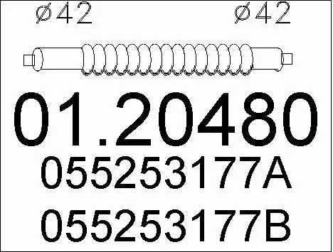 Flexible Pipe, exhaust system (01.20480)