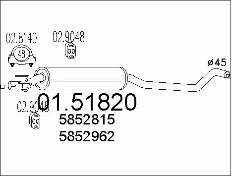 Centre Muffler (01.51820)
