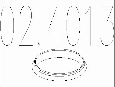 Seal Ring, exhaust pipe (02.4013)