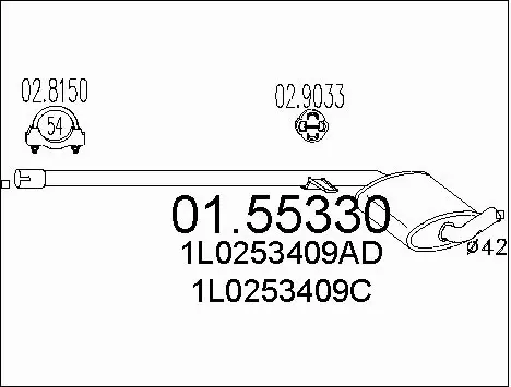 Centre Muffler (01.55330)