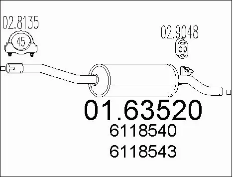 Rear Muffler (01.63520)
