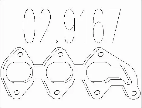 Gasket, exhaust pipe (02.9167)