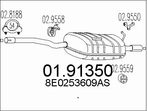 Rear Muffler (01.91350)