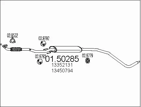 Centre Muffler (01.50285)