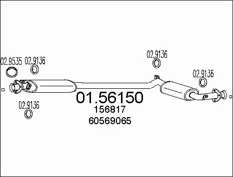 Centre Muffler (01.56150)