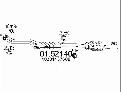 Centre Muffler (01.52140)