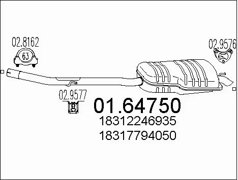 Rear Muffler (01.64750)
