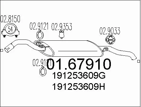 Rear Muffler (01.67910)