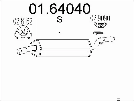 Rear Muffler (01.64040)