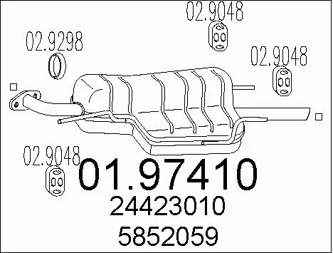Rear Muffler (01.97410)