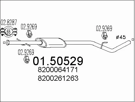 Centre Muffler (01.50529)