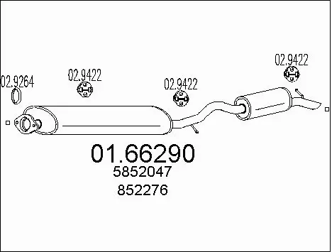 Rear Muffler (01.66290)