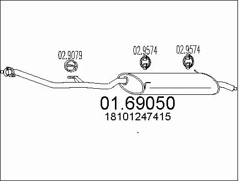 Rear Muffler (01.69050)
