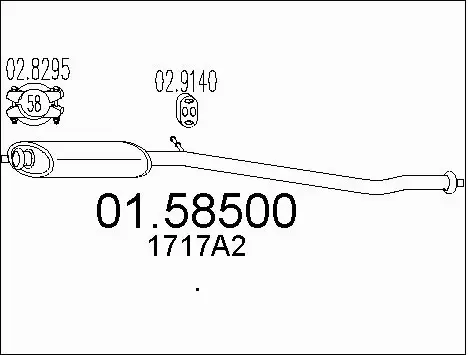 Centre Muffler (01.58500)