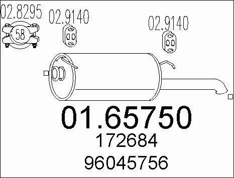 Rear Muffler (01.65750)