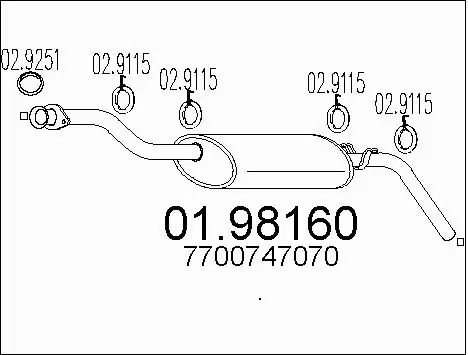 Rear Muffler (01.98160)