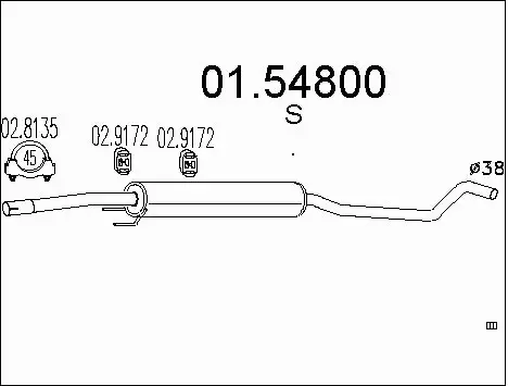 Centre Muffler (01.54800)