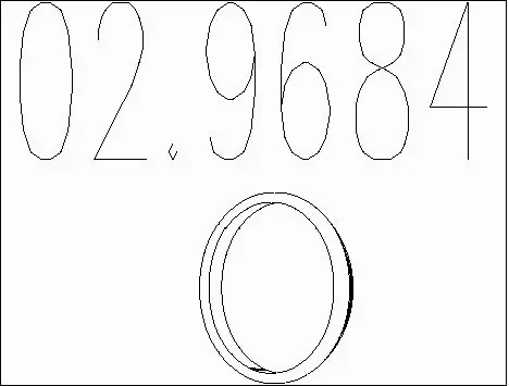Seal Ring, exhaust pipe (02.9684)