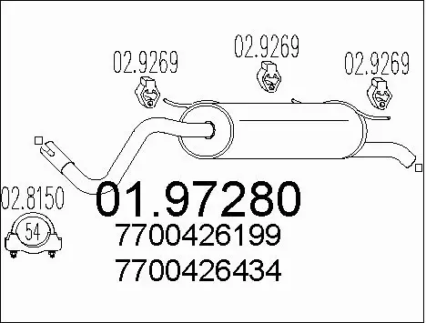 Rear Muffler (01.97280)