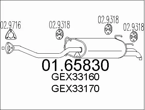 Rear Muffler (01.65830)