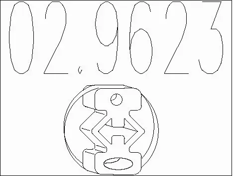 Rubber Buffer, muffler (02.9623)