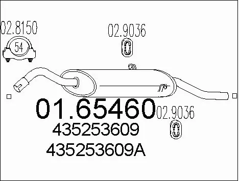 Rear Muffler (01.65460)