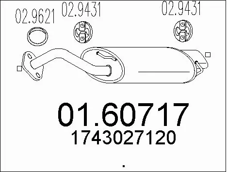 Rear Muffler (01.60717)