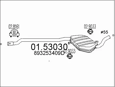 Centre Muffler (01.53030)